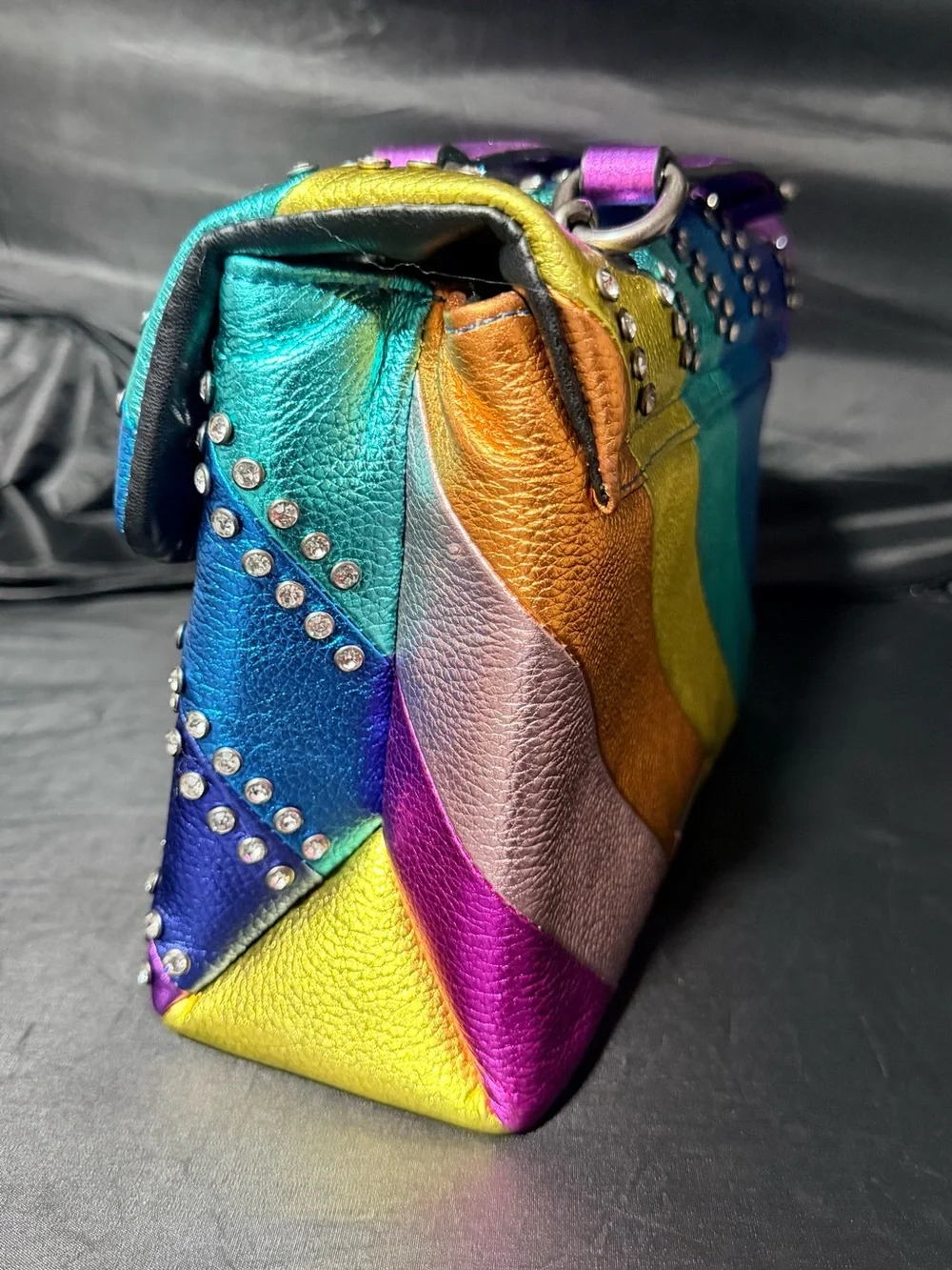 Kurt Geiger Large Kensington Rainbow Rhinestone Bag
